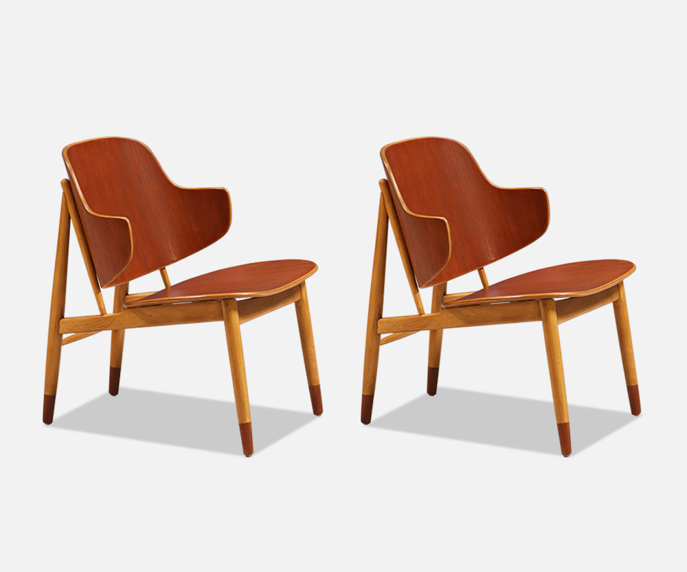 Ib Kofod-Larsen Shell Chairs for Christiansen & Larsen | Danish