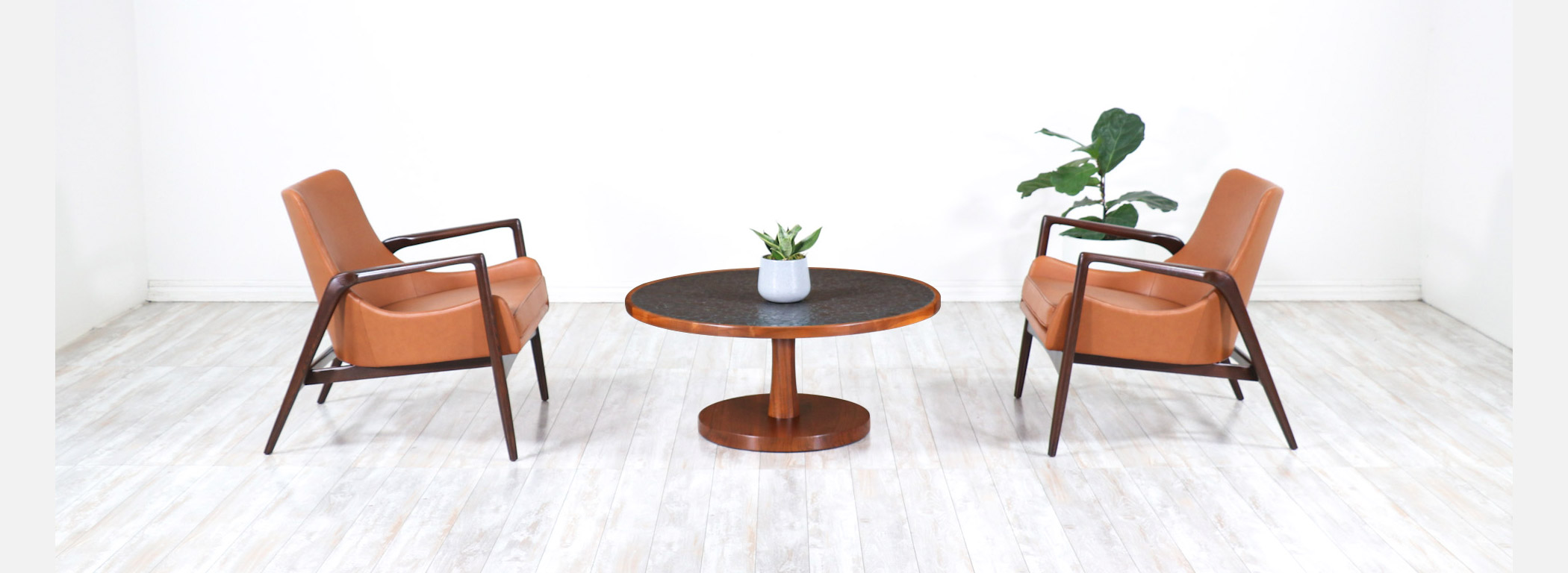 Gordon & Jane Martz Coffee Table with Ceramic Coin Inlay Top for Marshall Studios Image