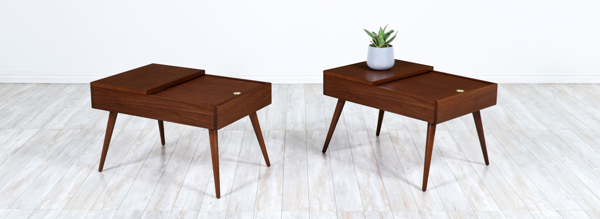 John Keal Model-84 Side Tables for Brown Saltman Image