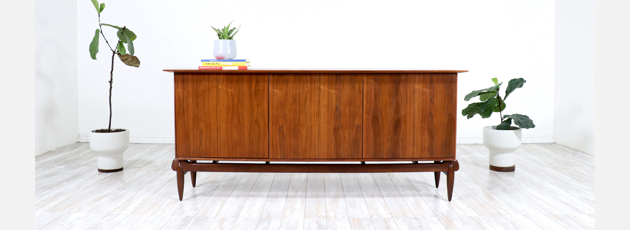 Greta M. Grossman Sculpted Walnut Credenza for Glenn of California Image