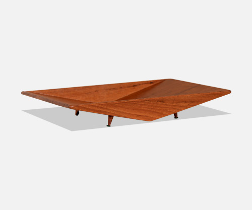 Scandinavian Modern Sculpted Teak Tray by Sowe Konst Sovestad