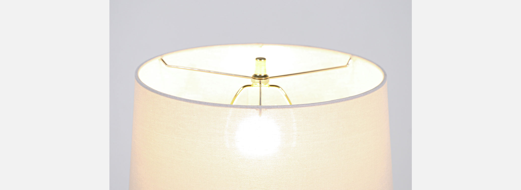 Gerald Thurston Sculpted Brass & Walnut Tripod Table Lamp Danish