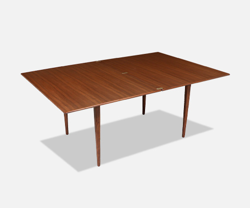 Karl-Erik Ekselius Model-1401 Expanding Walnut Dining Table for