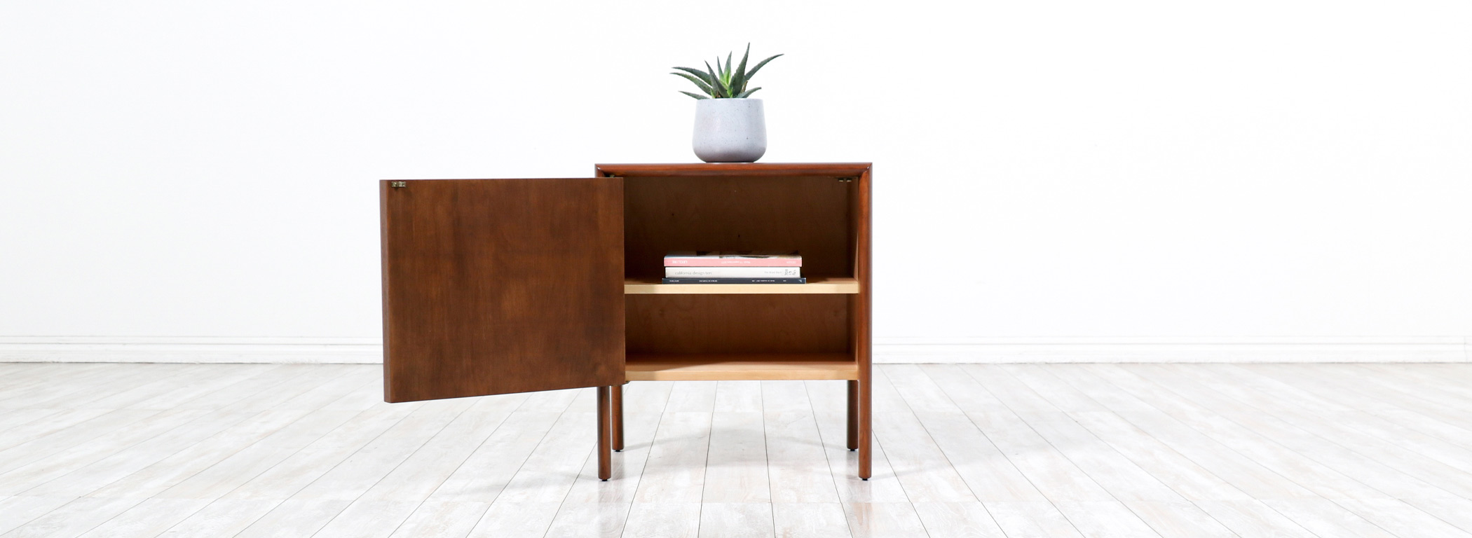 Edmond J. Spence Sculpted Night Stand for Daniel Jones Inc. Danish