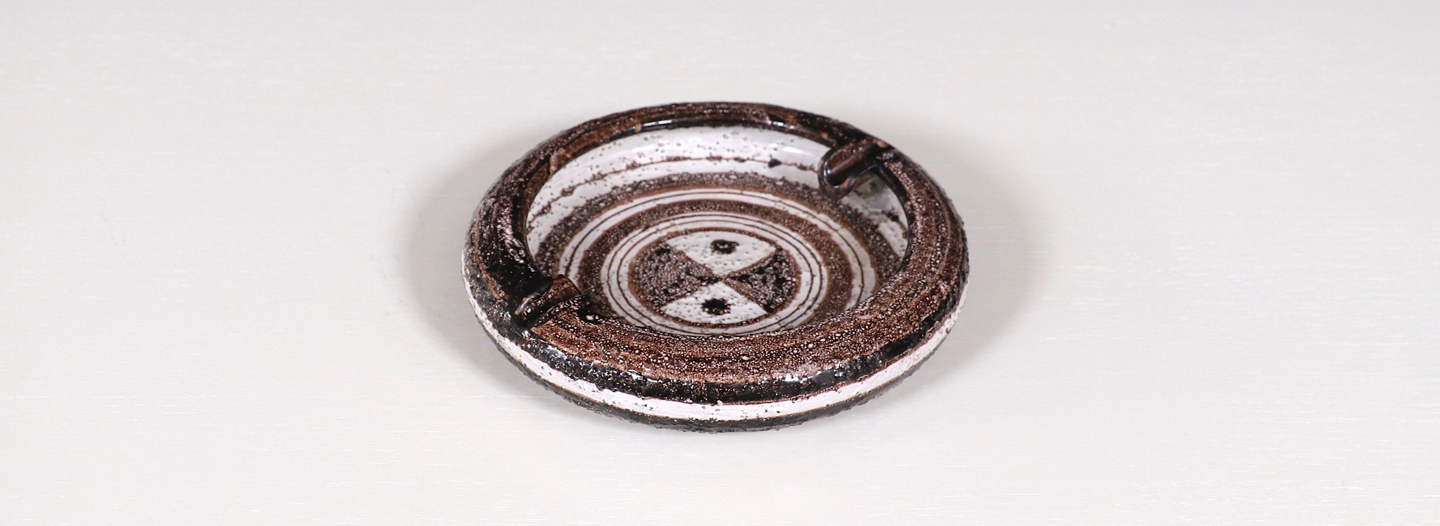 Aldo Londi Italian Glazed Ceramic Ashtray for Bitossi Studio Image