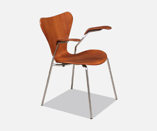 椅子 Arne Jacobsen 3170 Teak FRITZ HANSEN Arne Jacobsen Series-7 Teak Desk Chair for Fritz Hansen