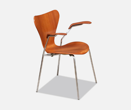椅子 Arne Jacobsen 3170 Teak FRITZ HANSEN Arne Jacobsen Series-7 Teak Desk Chair for Fritz Hansen