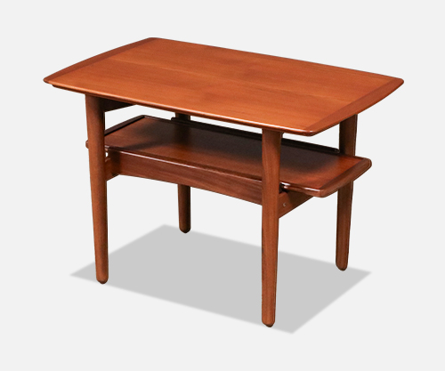 H.W. Klein Teak Side Table w/ Pull Out Tray for Bramin | Danish
