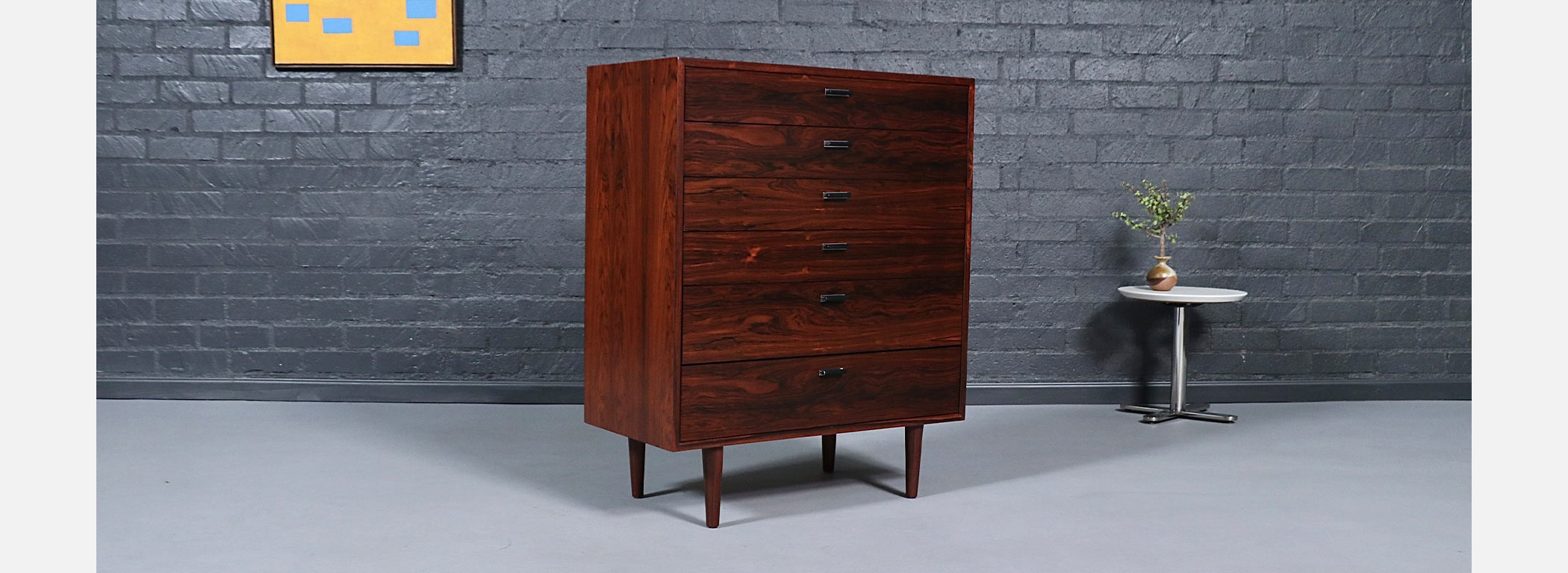 Jack Cartwright Brazilian Rosewood Highboy Dresser for Founders Image