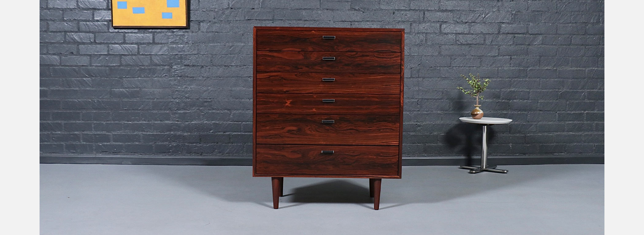 Jack Cartwright Brazilian Rosewood Highboy Dresser for Founders