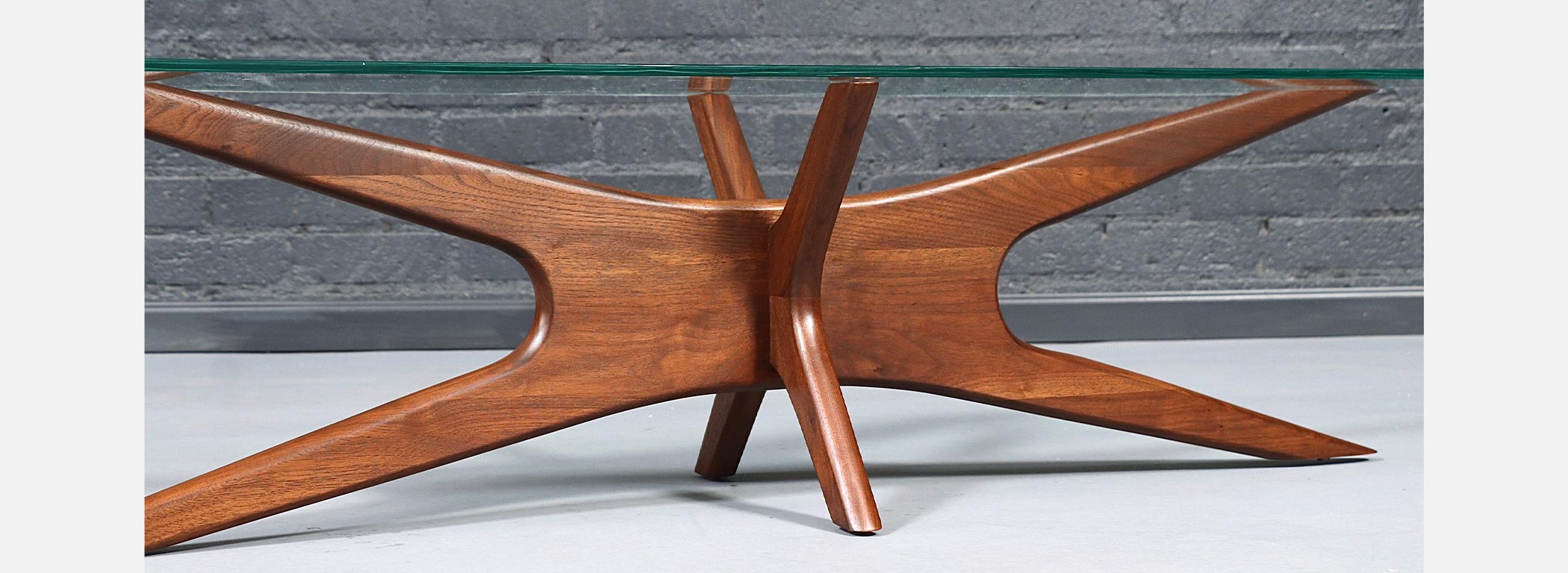 センターテーブル・ローテーブル 90's Vintage Bean Table Adrian Pearsall 893-TGO Coffee Table w/ Stingray Glass Top