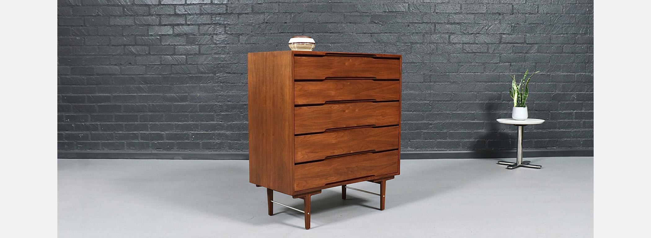 Stewart McDougall & Kipp Stewart Walnut Highboy Dresser for Glenn of CA Image