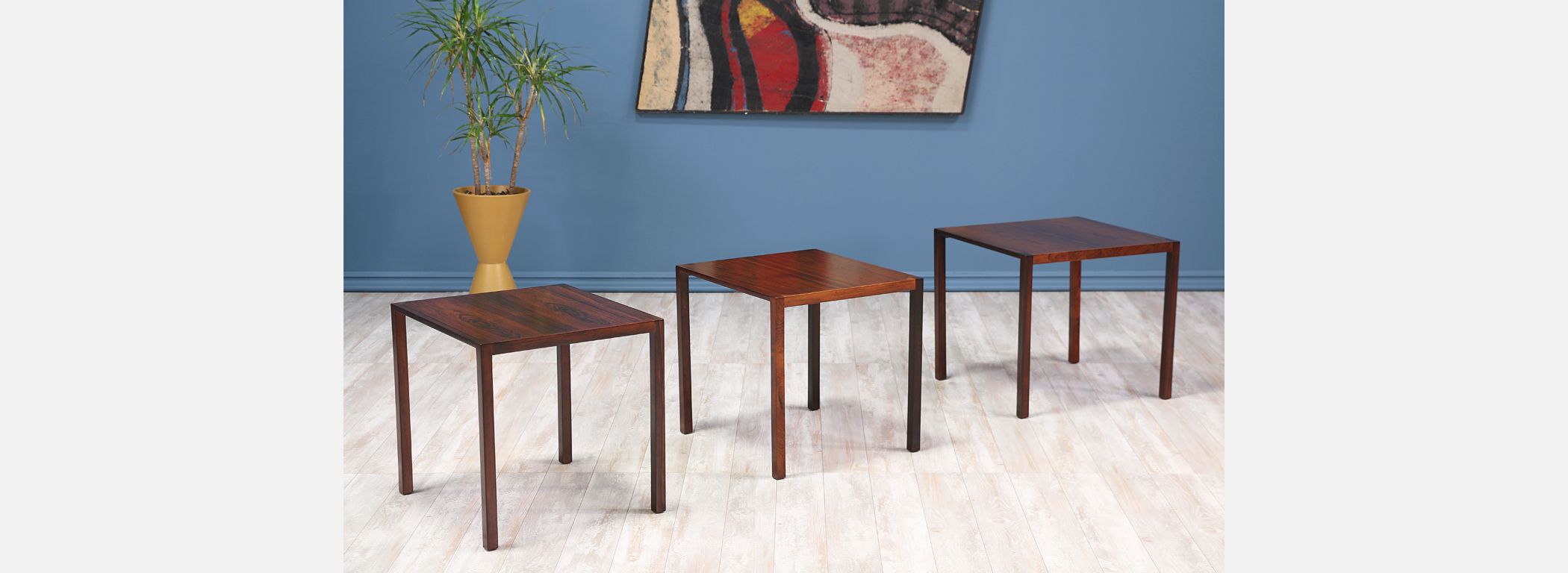 Danish Modern Rosewood Nesting Tables by Mogens Kold Image