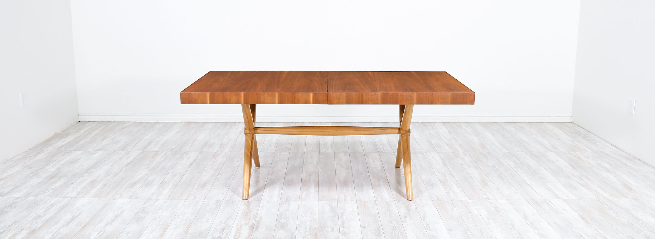 T.H. Robsjohn-Gibbings "X" Base Dining Table for Widdicomb Image