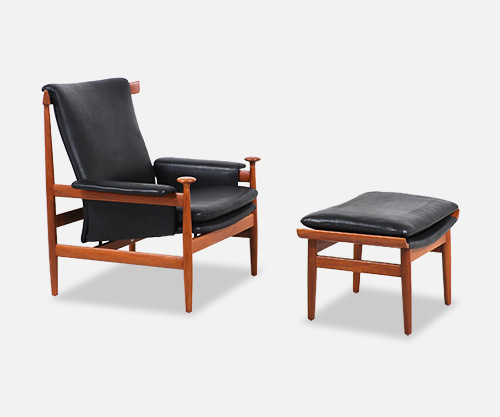 Finn Juhl Bwana Chair with Ottoman for France & Søn | Danish